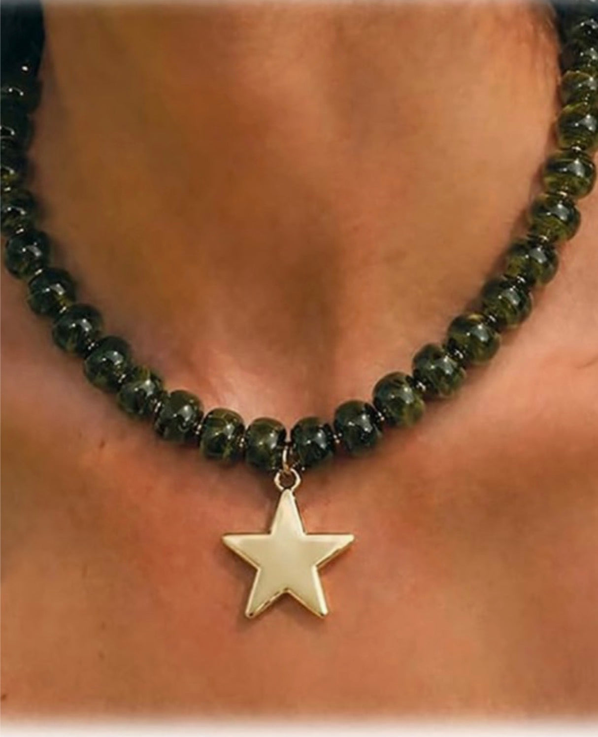 Beaded Star Pendant Necklace