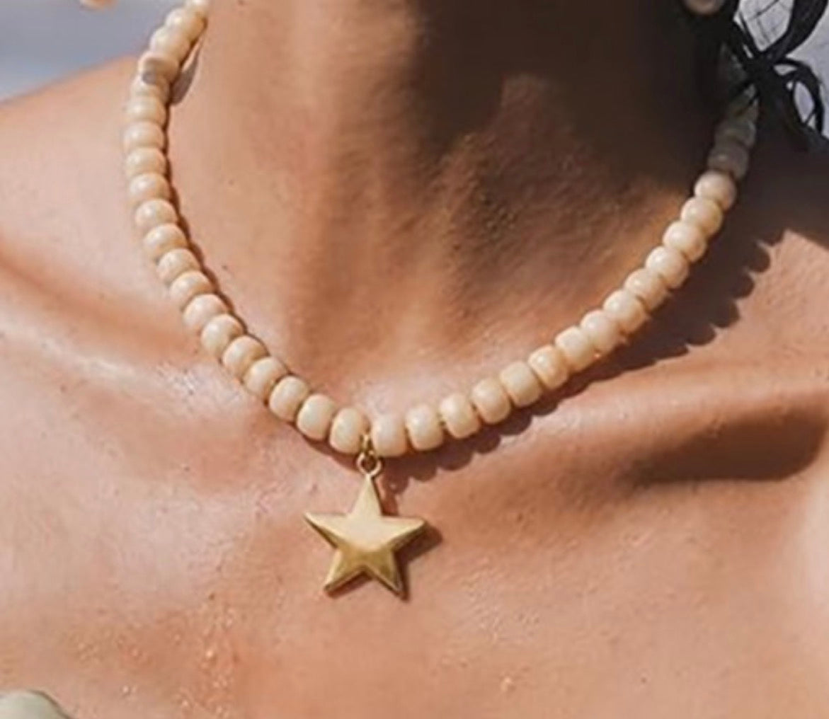 Beaded Star Pendant Necklace